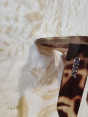 Quay Australia Brown Tortoiseshell Sunglass Arm with Logo